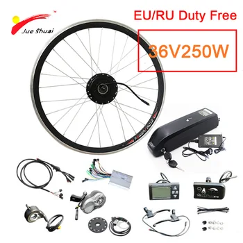 

36V 250W Electric Bicycle Kit 36V10AH Samsung 12AH Battery Ebike Kit With 20" 24" 26" 700C(28") Rear Motor Wheel Electric Bike