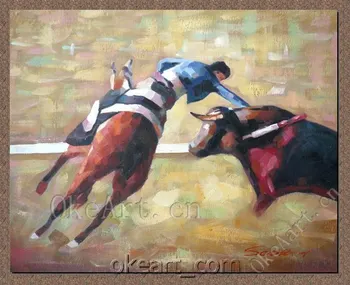 Hand Painted Impressionist Landscape Oil Painting Brazil Bullfighting B03 Decorative Painting Living Room Paintings Wall Decor
Hand Painted Impressionist Landscape Oil Painting Brazil Bullfighting B03 Decorative Painting Living Room Paintings Wall Decor