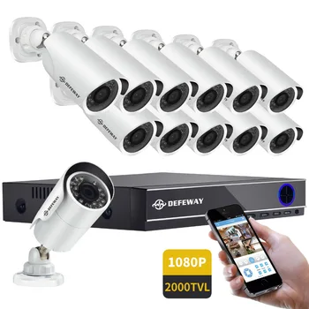 DEFEWAY 2.0MP 1080P HD 16 Channel DVR HD Surveillance Kit 12PCS 2000TVL Outdoor Home Security IR Night Vision Camera CCTV System
DEFEWAY 2.0MP 1080P HD 16 Channel DVR HD Surveillance Kit 12PCS 2000TVL Outdoor Home Security IR Night Vision Camera CCTV System