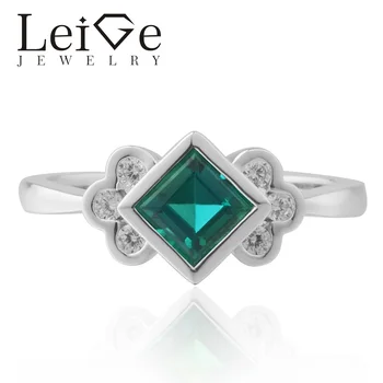 Leige Jewelry Lab Emerald Ring Square Cut Green Gemstone Engagement Rings For Woman Sterling Sliver 925 May Birthstone
Leige Jewelry Lab Emerald Ring Square Cut Green Gemstone Engagement Rings For Woman Sterling Sliver 925 May Birthstone