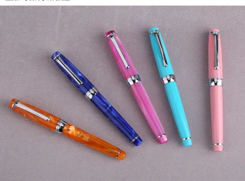 1 Piece Pink/Blue/Cyan Extra Fine Nib 0.38mm Fountain Pen Delike NewMoon EF Student Writing Pens Stationery School Supplies
1 Piece Pink/Blue/Cyan Extra Fine Nib 0.38mm Fountain Pen Delike NewMoon EF Student Writing Pens Stationery School Supplies