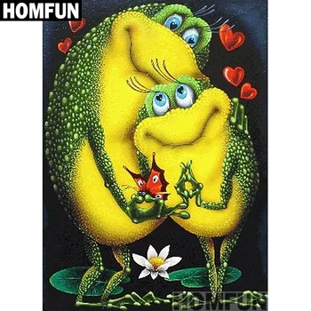 HOMFUN 5D Diamond Painting Full Drill Diamond Embroidery "Frog couple" Picture Of Rhinestone Handmade Home Decor A00994
HOMFUN 5D Diamond Painting Full Drill Diamond Embroidery "Frog couple" Picture Of Rhinestone Handmade Home Decor A00994