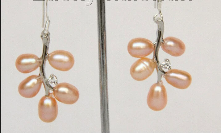 Free shipping Dangle 17X26mm leaves pink pearls Earrings 925 silver hook j9995 6.10
Free shipping Dangle 17X26mm leaves pink pearls Earrings 925 silver hook j9995 6.10