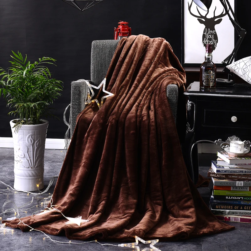 Multi-Size Blanket On The Bed Soft Autumn Spring Fleece Blanket For Sof brown Flannel Blanket Warm Solid Color Bedspread blanket
Multi-Size Blanket On The Bed Soft Autumn Spring Fleece Blanket For Sof brown Flannel Blanket Warm Solid Color Bedspread blanket