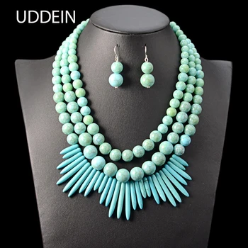 UDDEIN African beads jewelry sets multi layer beads bib statement necklace pendant rhinestone tassel bridal wedding accessories
UDDEIN African beads jewelry sets multi layer beads bib statement necklace pendant rhinestone tassel bridal wedding accessories