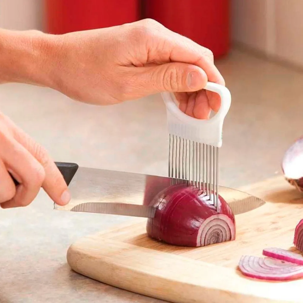 Onion Vegetables Slicer Cutting Tomato Onion Vegetables Slicer Cutting Aid Holder Guide Slicing Cutter Safe Fork Onion Cutter
Onion Vegetables Slicer Cutting Tomato Onion Vegetables Slicer Cutting Aid Holder Guide Slicing Cutter Safe Fork Onion Cutter