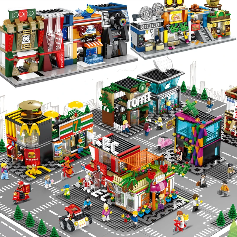 Compatible legoed Architecture retail shop city mini store shopping mall street town model sets building blocks bricks kids toys
Compatible legoed Architecture retail shop city mini store shopping mall street town model sets building blocks bricks kids toys