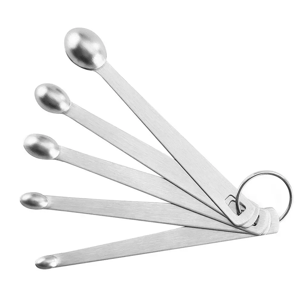 Stainless steel mini measuring spoons Kitchen seasoning measuring spoons set of five sets Stainless steel spoon set
Stainless steel mini measuring spoons Kitchen seasoning measuring spoons set of five sets Stainless steel spoon set