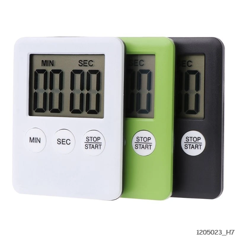 3 Colors Super Thin Electronic LCD Digital Screen Kitchen Timer Square Cooking Count Up Countdown Alarm Magnet Clock
3 Colors Super Thin Electronic LCD Digital Screen Kitchen Timer Square Cooking Count Up Countdown Alarm Magnet Clock