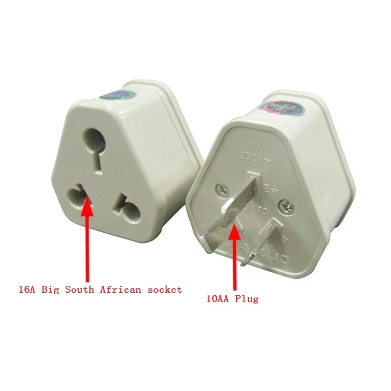 Power Adapter plug 10A to 16A converter 16A air conditioner high power large South African socket conversion head
Power Adapter plug 10A to 16A converter 16A air conditioner high power large South African socket conversion head