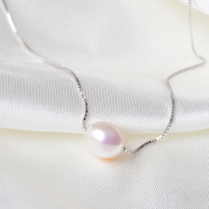 Natural-freshwater-pearl-necklace-with-925-sterling-silver-pendant-necklace-for-women-real-Natural-pearl-jewelry