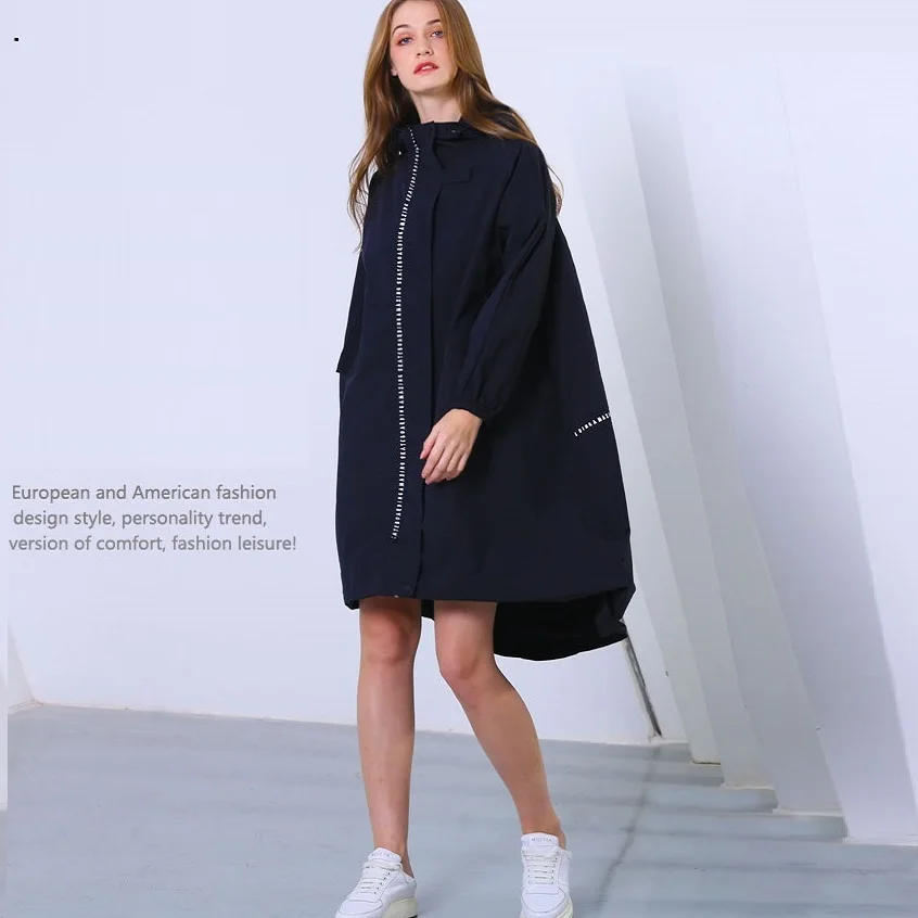 Fashion trench coat Spring female asymmetrical hooded outfit long trench street wear raglan sleeve plus size Abrigos Mujer tops
Fashion trench coat Spring female asymmetrical hooded outfit long trench street wear raglan sleeve plus size Abrigos Mujer tops