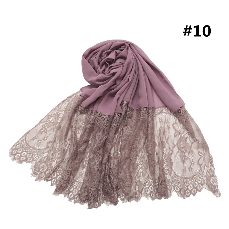 New design high quality solid bubble chiffon two lace woman scarf shawls headband hijab muslim foulard wraps scarf 10pcs/lot
New design high quality solid bubble chiffon two lace woman scarf shawls headband hijab muslim foulard wraps scarf 10pcs/lot
