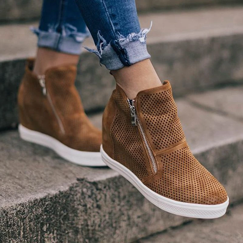 LASPERAL Fashion Women Vulcanize Shoes Leather Ankle Shoes Ladies Zipper Flat Casual Shoes Fashion Retro Sneakers Plus Size
LASPERAL Fashion Women Vulcanize Shoes Leather Ankle Shoes Ladies Zipper Flat Casual Shoes Fashion Retro Sneakers Plus Size