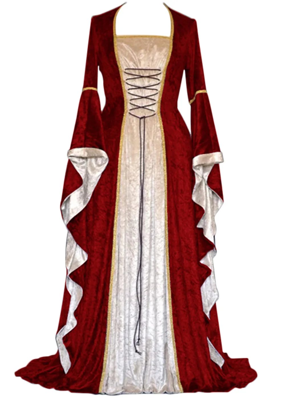 Medieval Retro Dress Women Velvet trumpet sleeves Long Dress Vintage Victorian Gothic Renaissance Gown Party Show CosplayCostume
Medieval Retro Dress Women Velvet trumpet sleeves Long Dress Vintage Victorian Gothic Renaissance Gown Party Show CosplayCostume