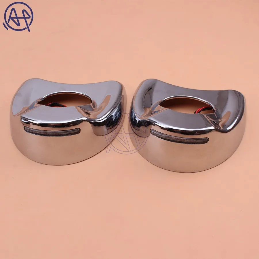 1pair New Motorcycle Chrome Fairing Mount Mirrors Smoke Lens LED Lights Cover Caps For Harley Electra Glide 1996-2013
1pair New Motorcycle Chrome Fairing Mount Mirrors Smoke Lens LED Lights Cover Caps For Harley Electra Glide 1996-2013