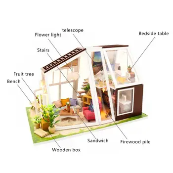 DIY Cottage Innovative Model Factory Puzzle Aurora Hut Miniature 3D Greenhouse Craft Kit For Adult Doll House Kid Birthday Gift
DIY Cottage Innovative Model Factory Puzzle Aurora Hut Miniature 3D Greenhouse Craft Kit For Adult Doll House Kid Birthday Gift
