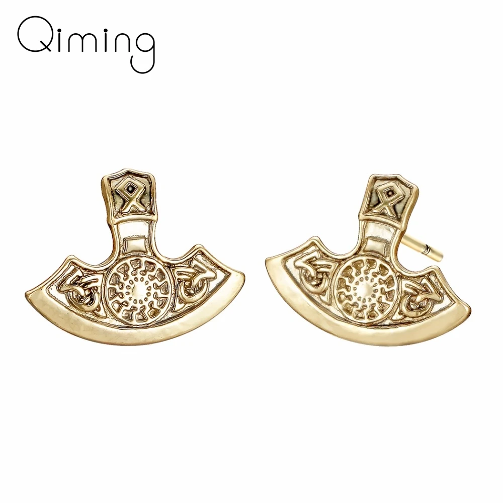 Axe Sun Wheel Bronze Stud Earrings For Men Women Slavic Pendientes Antique Viking Jewelry Accessories Vintage Earring
Axe Sun Wheel Bronze Stud Earrings For Men Women Slavic Pendientes Antique Viking Jewelry Accessories Vintage Earring