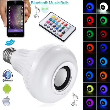 E27 Bluetooth Music Lamp LED RGB Bulb Wireless Remote Controller Smart RGB Audio Speaker Bulb Lamp for Home Stage Party Decor
E27 Bluetooth Music Lamp LED RGB Bulb Wireless Remote Controller Smart RGB Audio Speaker Bulb Lamp for Home Stage Party Decor