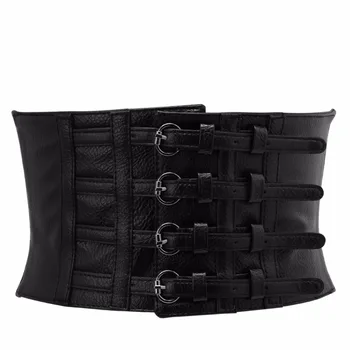 Retro Design Lady's Adjustable Slim Faux Leather Body Waist Shape 2-Way Closing Wide Elastic Belt Stretch Waistband Black
Retro Design Lady's Adjustable Slim Faux Leather Body Waist Shape 2-Way Closing Wide Elastic Belt Stretch Waistband Black