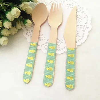 60pcs Mint & Foil Gold Pineapple Wooden Spoon Knife Fork Biodegradable Cutlery for Engagement Bridal Shower Baby Shower Party
60pcs Mint & Foil Gold Pineapple Wooden Spoon Knife Fork Biodegradable Cutlery for Engagement Bridal Shower Baby Shower Party