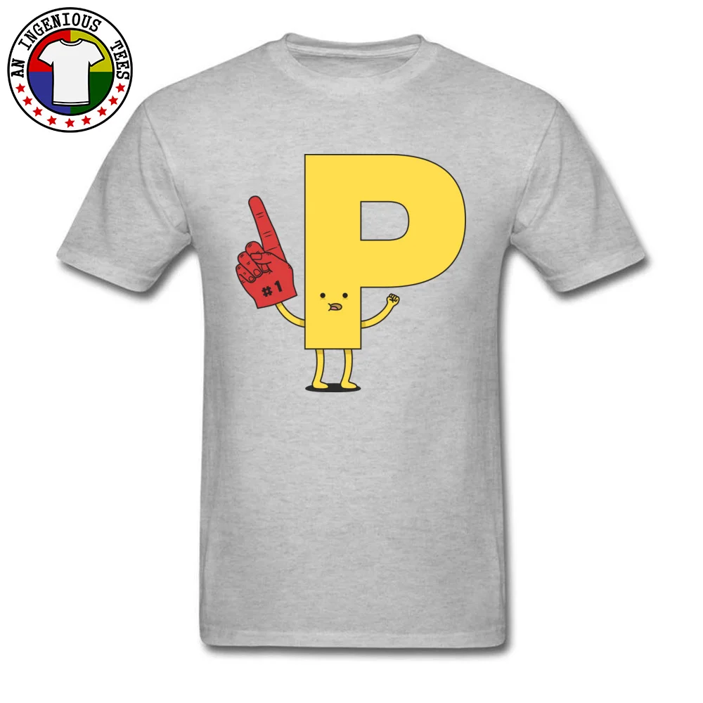 Go P 100% Cotton Fabric Printed On Tops T Shirt Discount Short Sleeve Adult Top T-shirts Casual Labor Day Tee-Shirts Round Neck Go P grey