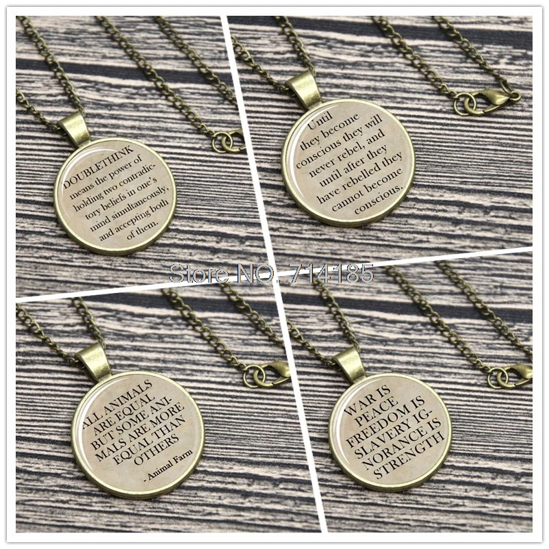 george Orwell Quote Necklace Keyring Smith 1984 Animal Farm Until They Become Conscious keychain
george Orwell Quote Necklace Keyring Smith 1984 Animal Farm Until They Become Conscious keychain