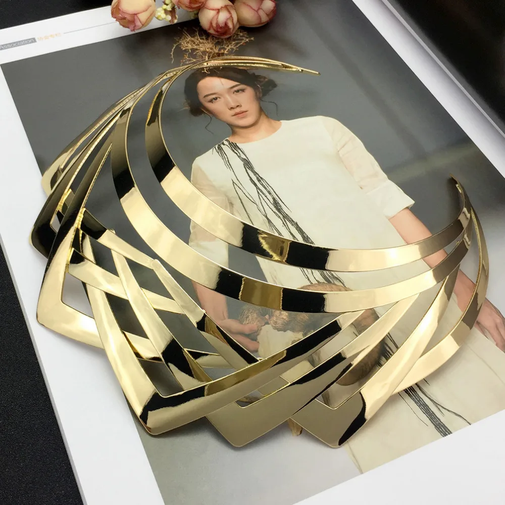 Trendy Arc Hollow Metal Big Torque Choker Necklaces Women Indian Geometric Collar Statement Necklace Jewelry Wholesale UKMOC
Trendy Arc Hollow Metal Big Torque Choker Necklaces Women Indian Geometric Collar Statement Necklace Jewelry Wholesale UKMOC