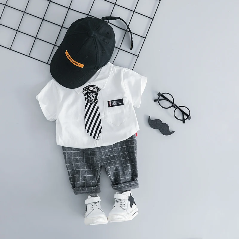 Baby Boys Clothes Summer 2019 New Fashion Style Cotton Material With Tie Children Sets Good Quality Soft Shirts Boys Clothing
Baby Boys Clothes Summer 2019 New Fashion Style Cotton Material With Tie Children Sets Good Quality Soft Shirts Boys Clothing