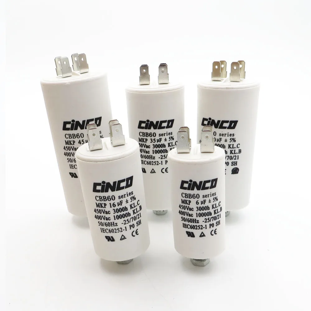 450VAC AC Motor Start Capacitor CBB60 Water Pump parts 1/1.5/2./2.5/3/3.5/4/4.5/5/6/7/8/10/12/14/15/16/18/20/25/30/35/40/45/50UF
450VAC AC Motor Start Capacitor CBB60 Water Pump parts 1/1.5/2./2.5/3/3.5/4/4.5/5/6/7/8/10/12/14/15/16/18/20/25/30/35/40/45/50UF