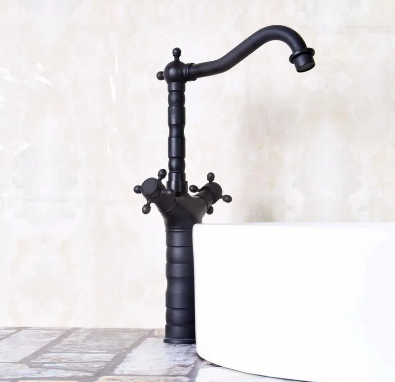 Black Color Oil Rubbed Bronze Dual Handles Swivel Spout Kitchen Bar Sink Bathroom Basin Faucet Hot & Cold Mixer Tap anf146
Black Color Oil Rubbed Bronze Dual Handles Swivel Spout Kitchen Bar Sink Bathroom Basin Faucet Hot & Cold Mixer Tap anf146