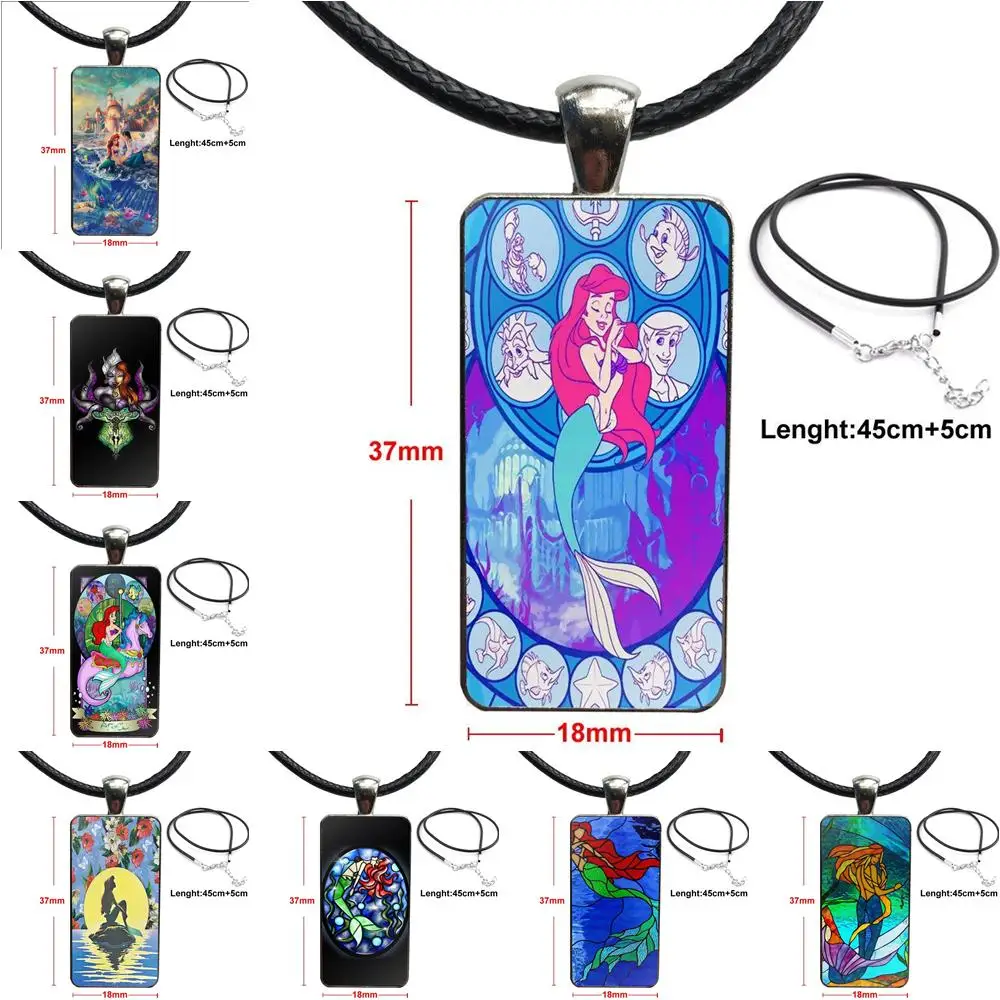 For Women Girls Handmade Mermaid Ariel Stained Glass Glass Cabochon Choker Pendant Rectangle Necklace Steel Color Jewelry
For Women Girls Handmade Mermaid Ariel Stained Glass Glass Cabochon Choker Pendant Rectangle Necklace Steel Color Jewelry