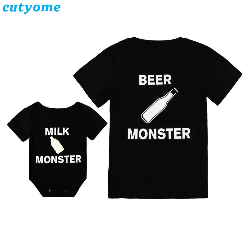 2019 Family Matching Outfits Summer Milk Beer Father Son Shirt Family Look Black Clothes Daddy and Girls Baby Romper Clothes Set
2019 Family Matching Outfits Summer Milk Beer Father Son Shirt Family Look Black Clothes Daddy and Girls Baby Romper Clothes Set