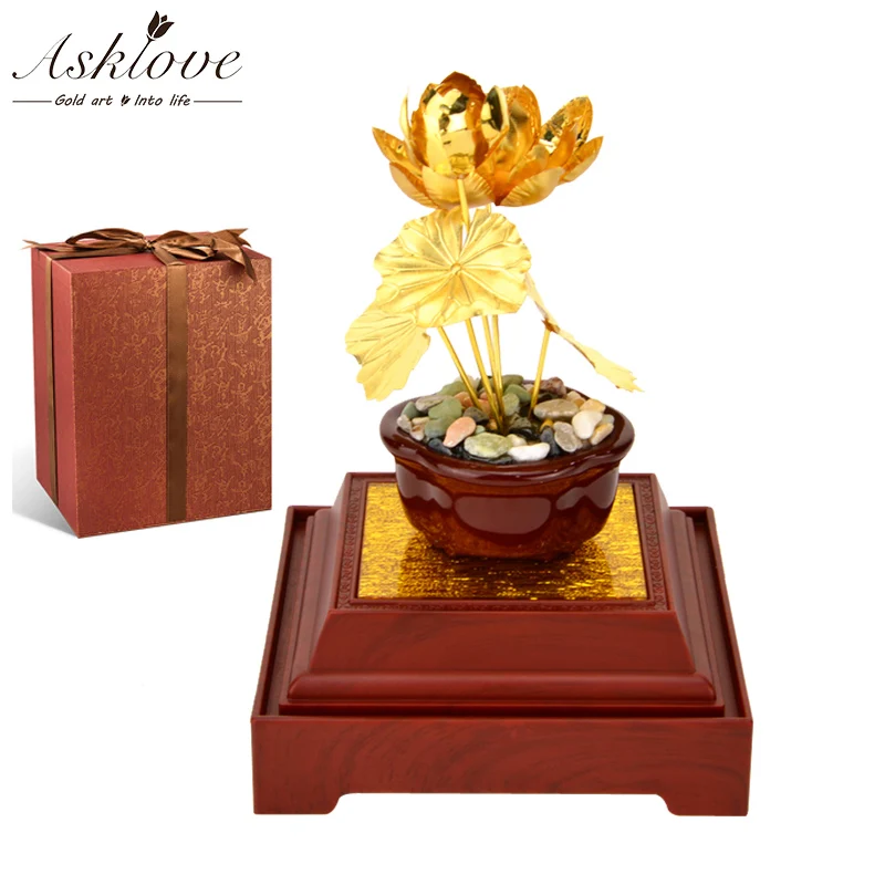Zen Lotus flower Bonsai 3D Artificial plants Fengshui 24K Gold Foil Ornaments Lotus flower bonsai Home decor Luxury Gifts Crafts
Zen Lotus flower Bonsai 3D Artificial plants Fengshui 24K Gold Foil Ornaments Lotus flower bonsai Home decor Luxury Gifts Crafts
