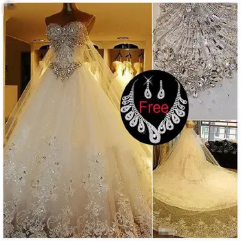 Luxury Modest Beaded Crystal Wedding Dresses 2020 robe de mariee Real Photo A Line Wedding Gowns Sweep Train Bride Dress
Luxury Modest Beaded Crystal Wedding Dresses 2020 robe de mariee Real Photo A Line Wedding Gowns Sweep Train Bride Dress
