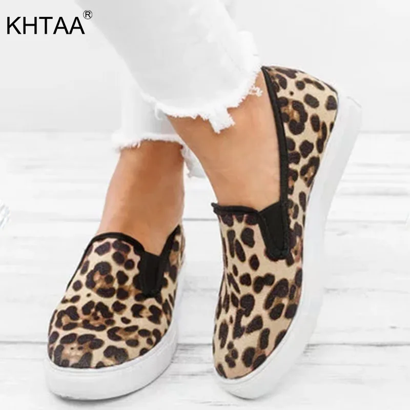 KHTAA Women Spring Loafers Leopard Platform Female Canvas Casual Flats Slip On Vulcanized Shoes Ladies Shallow Comfort 2019
KHTAA Women Spring Loafers Leopard Platform Female Canvas Casual Flats Slip On Vulcanized Shoes Ladies Shallow Comfort 2019