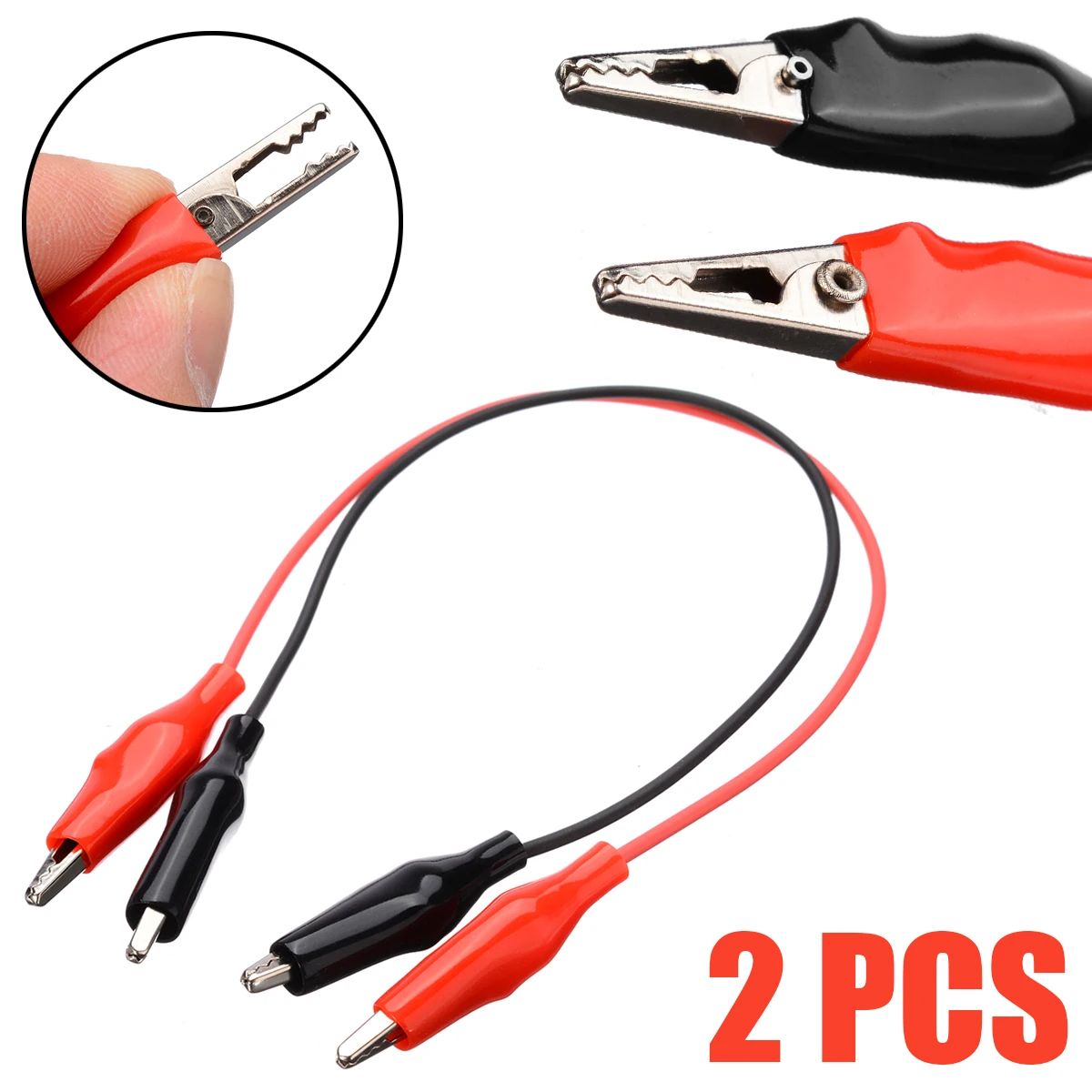 50cm Test Leads Alligator Clips Doubleend 22AWG CCA