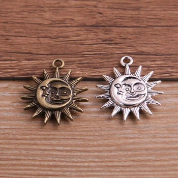 6pcs/lot 25*28mm Two Color Sun Face Charms Pendants Jewelry Making Bracelet DIY Jewelry Finding
6pcs/lot 25*28mm Two Color Sun Face Charms Pendants Jewelry Making Bracelet DIY Jewelry Finding