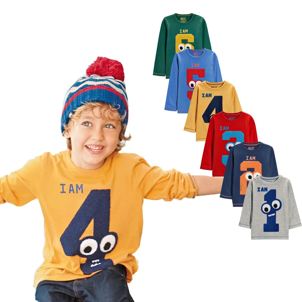 Baby Boy T Shirt Number Printing Tops Kids Birthday Cartoon Eyes T-shirt Tops Toddler Boys Top tee Blouse Summer Shirt Outfits
Baby Boy T Shirt Number Printing Tops Kids Birthday Cartoon Eyes T-shirt Tops Toddler Boys Top tee Blouse Summer Shirt Outfits