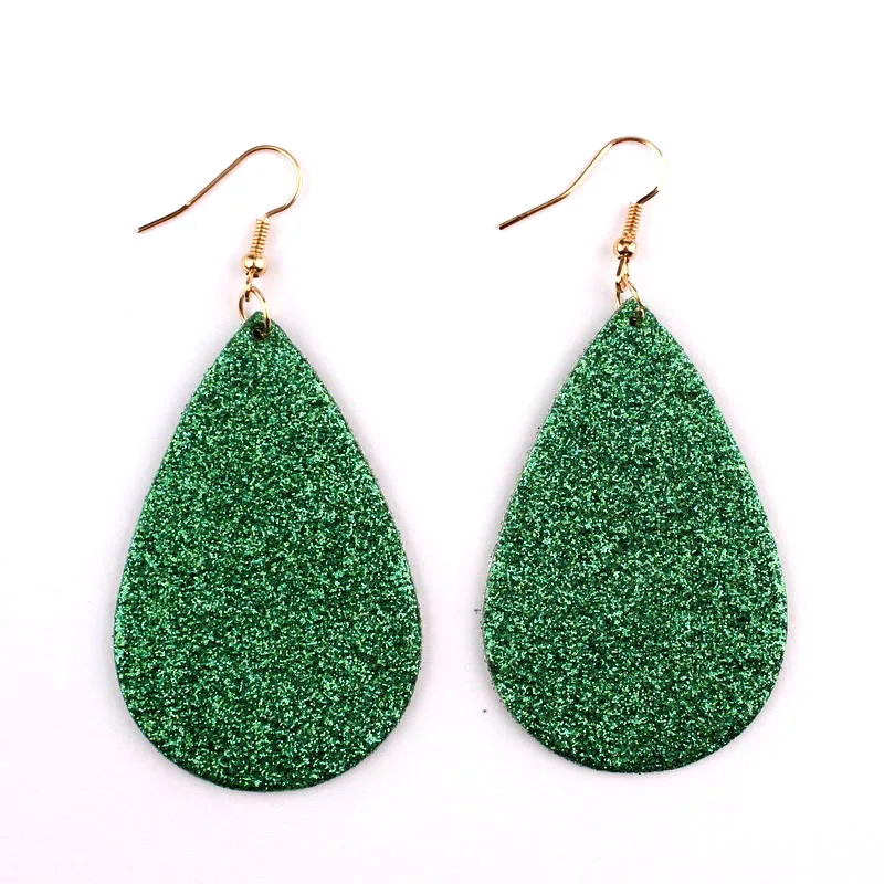 2018 Spring Summer Fashion Green Glitter Leather Teardrop Dangle Earrings Bohemian Style Ethnic Design Earring for Women Jewelry
2018 Spring Summer Fashion Green Glitter Leather Teardrop Dangle Earrings Bohemian Style Ethnic Design Earring for Women Jewelry