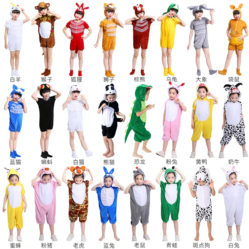 Children Animal Cosplay Costume Cartoon Clothing Short Sleeve Panda Wolf Rabbit Pig Kids Halloween Show Stage Costume VDB508
Children Animal Cosplay Costume Cartoon Clothing Short Sleeve Panda Wolf Rabbit Pig Kids Halloween Show Stage Costume VDB508