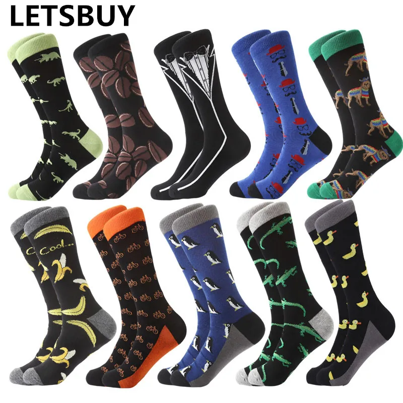 LETSBUY happy brand men socks cotton colorful wedding socks funny animal printed mens high business gift sock for man wome
LETSBUY happy brand men socks cotton colorful wedding socks funny animal printed mens high business gift sock for man wome