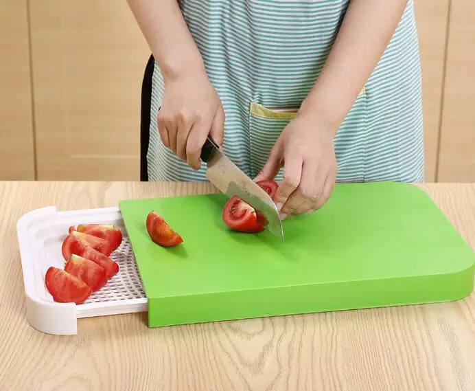 Multifunction 2 IN1 Chopping Blocks Kitchen Drain Basket Drawer Chopping Board Non-slip Cutting Board Fruit Vegetable Board
Multifunction 2 IN1 Chopping Blocks Kitchen Drain Basket Drawer Chopping Board Non-slip Cutting Board Fruit Vegetable Board