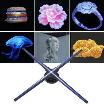 1024*1024 3D Holographic Advertising Machine WiFi 3D Holographic Home Theater Projector Phone App Control 1022pcs Lamp Beads