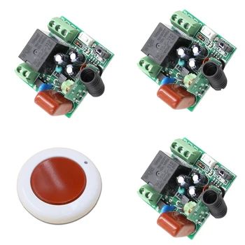 315/433Mhz Wireless Remote Switch AC 220V Relay Remote ON-OFF 1 Ch 10A Mini Receiver Module 3 x Receivers & Transmitter
315/433Mhz Wireless Remote Switch AC 220V Relay Remote ON-OFF 1 Ch 10A Mini Receiver Module 3 x Receivers & Transmitter