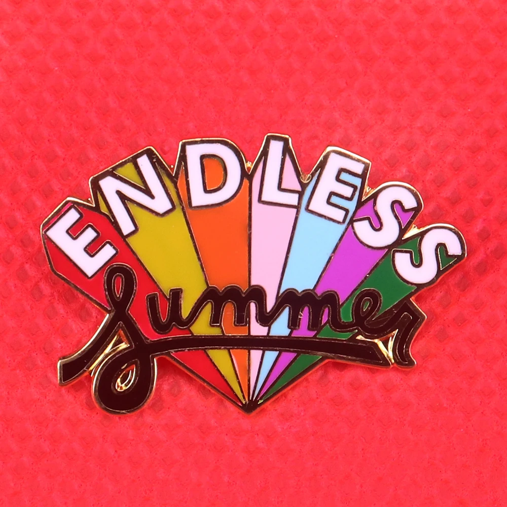 Endless summer enamel pin colorful pencil art brooch pastel rainbow badge painter jewelry designer maker craft lover gift
Endless summer enamel pin colorful pencil art brooch pastel rainbow badge painter jewelry designer maker craft lover gift
