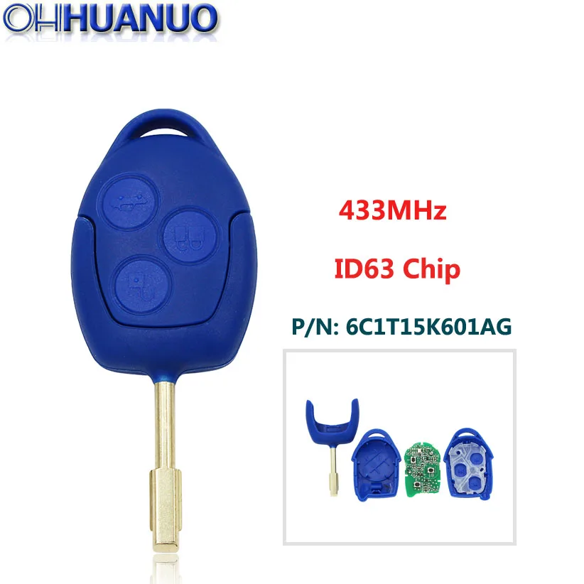 Brand New Remote Control Key FOB 3 Button 433MHz ID63 Chip for Ford Transit WM VM 2006-2014 P/N: 6C1T15K601AG FO21
Brand New Remote Control Key FOB 3 Button 433MHz ID63 Chip for Ford Transit WM VM 2006-2014 P/N: 6C1T15K601AG FO21