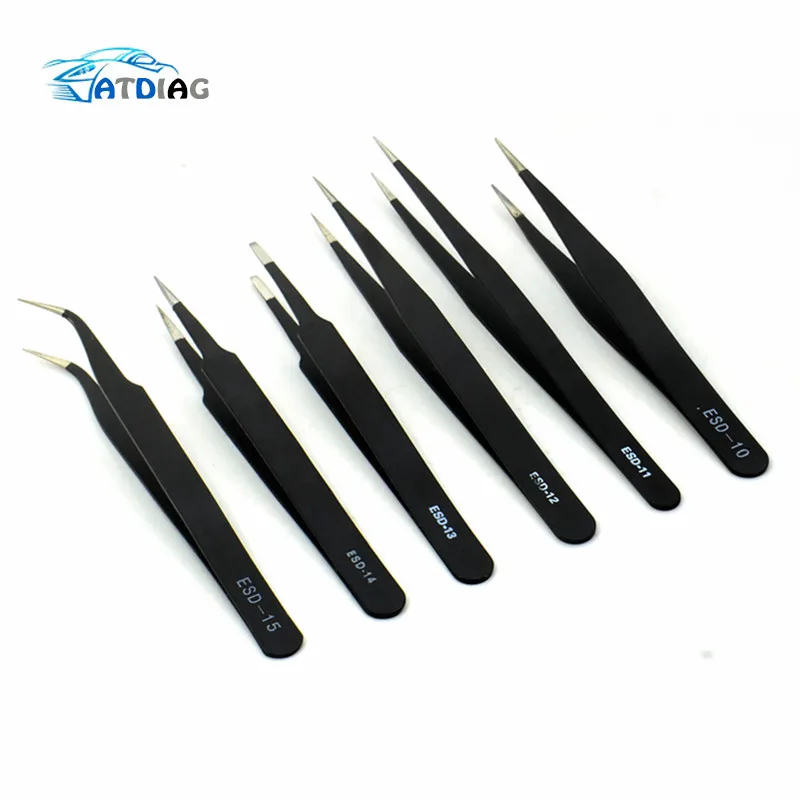 Good quality Tweezer Forceps Stainless Steel Anti-Static Curved Straight Tool Pincers Pincette Hand Tool Set 6pcs
Good quality Tweezer Forceps Stainless Steel Anti-Static Curved Straight Tool Pincers Pincette Hand Tool Set 6pcs