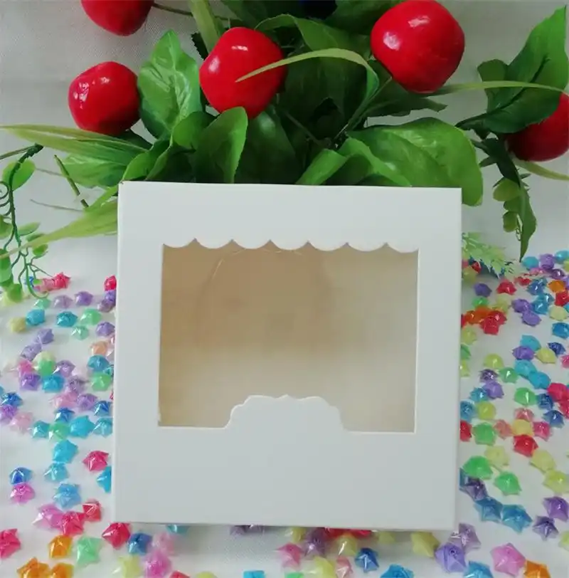 1/2/3/4/6/8/12 cupcake boxes with window brown kraft paper boxes