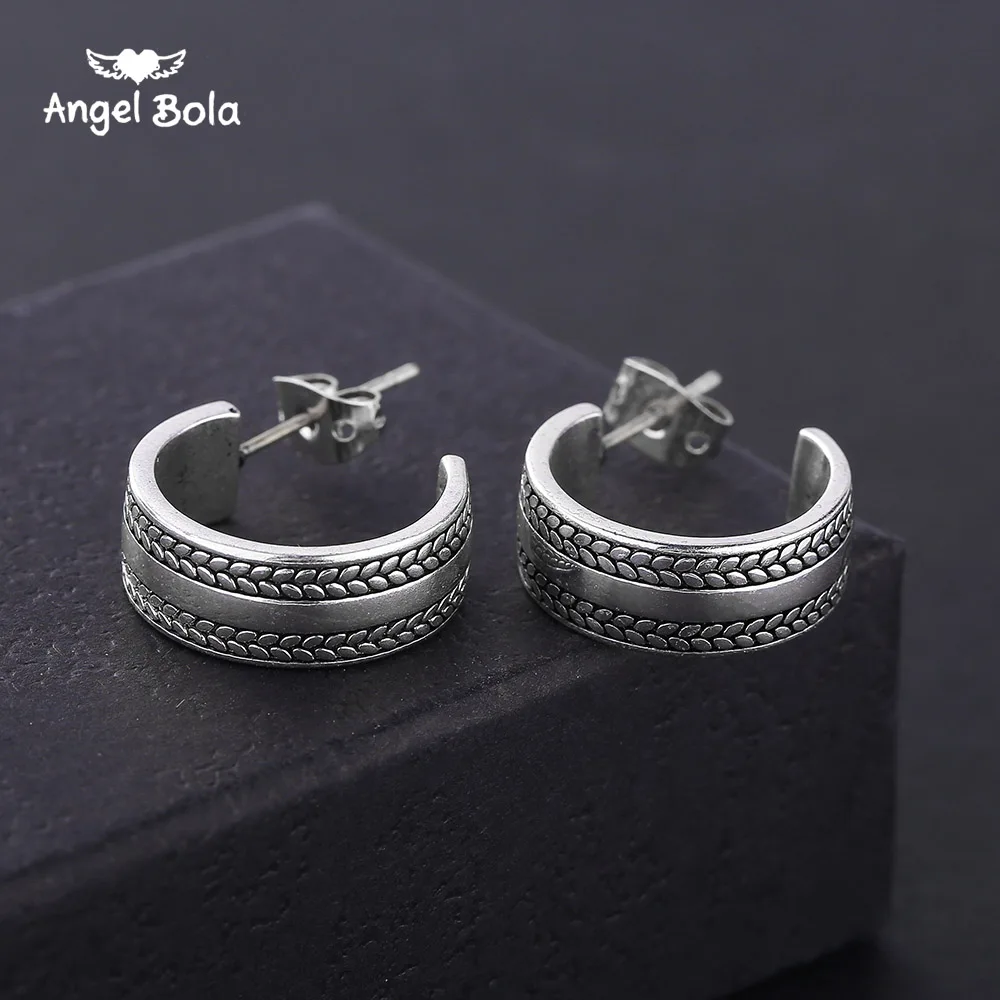 Women Vintage Earring Brinco Fashion Ancient Silver color Geometric Oval Stud Earring Punk Craved Wheat Ears Buddha Earrings
Women Vintage Earring Brinco Fashion Ancient Silver color Geometric Oval Stud Earring Punk Craved Wheat Ears Buddha Earrings
